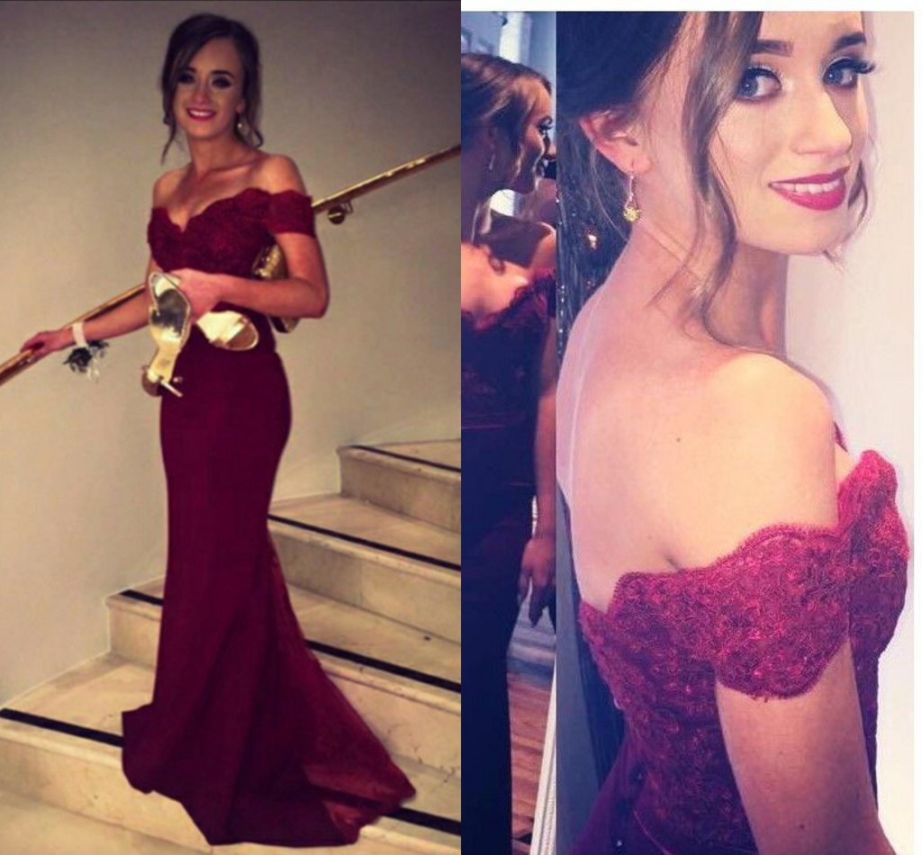 Sexy Burgundy Mermaid Prom Dresses,Evening Dress Y5603 main image 1